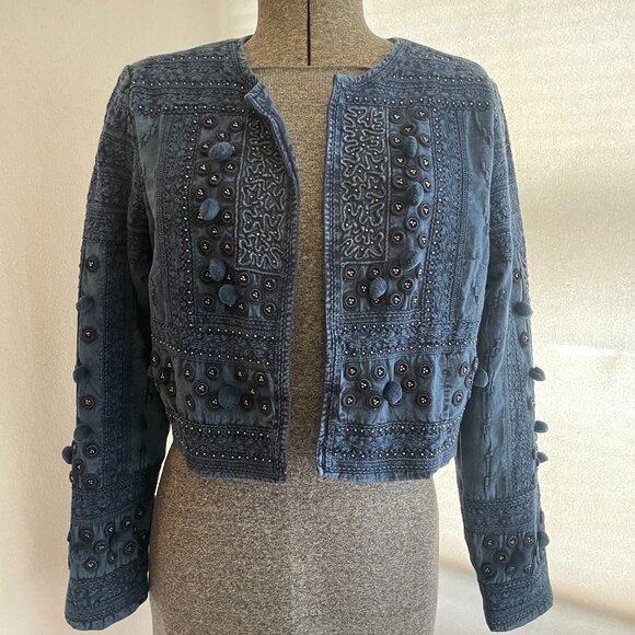 Soft Surroundings Embellished Open Front Jacket - EUC - Picture 1 of 8